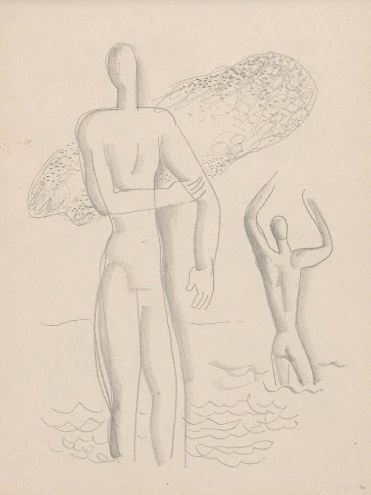 Sketchbook With Various Studio Drawings, Mikuláš Galanda (22)