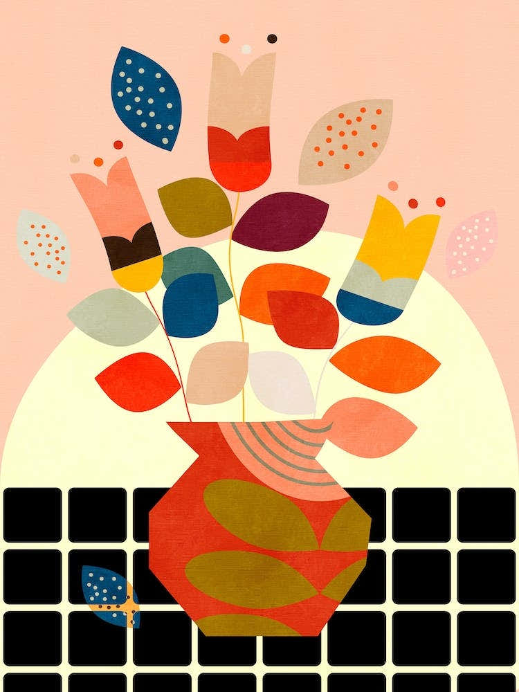 Mid Century Modern Floral