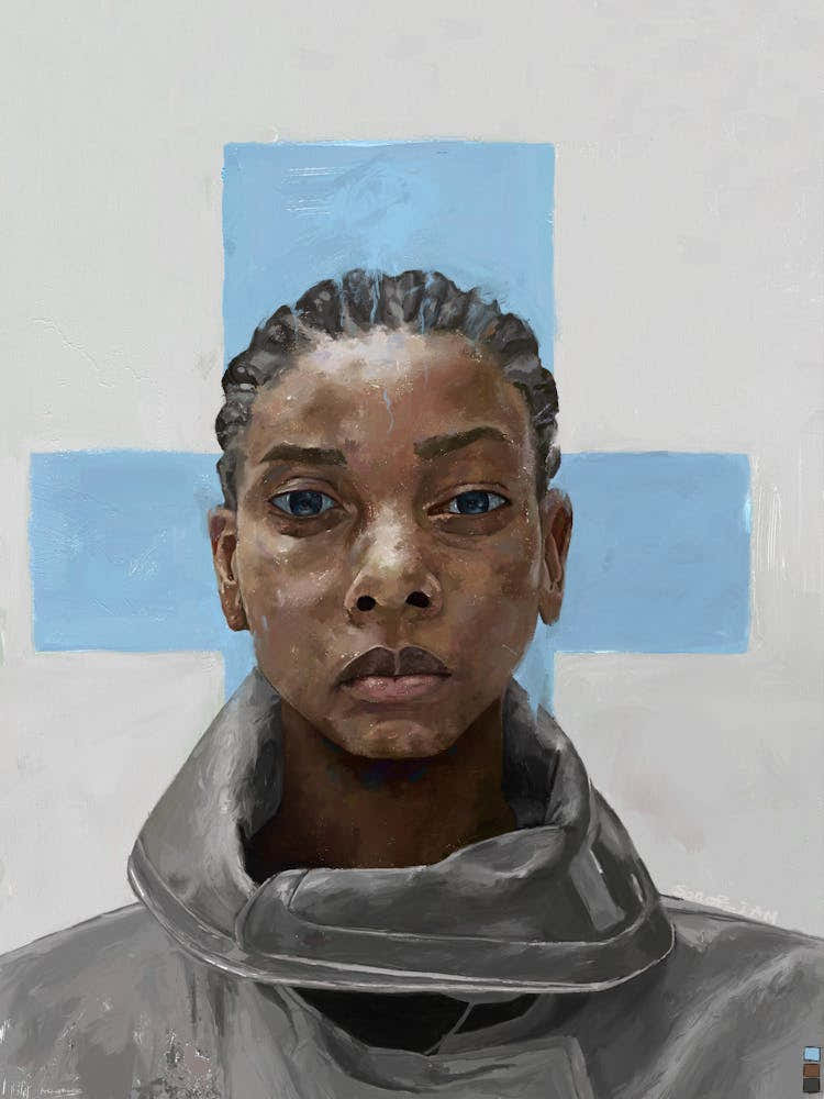 Daughter of Zion - Abstract, Digital Christian Art, Cross,