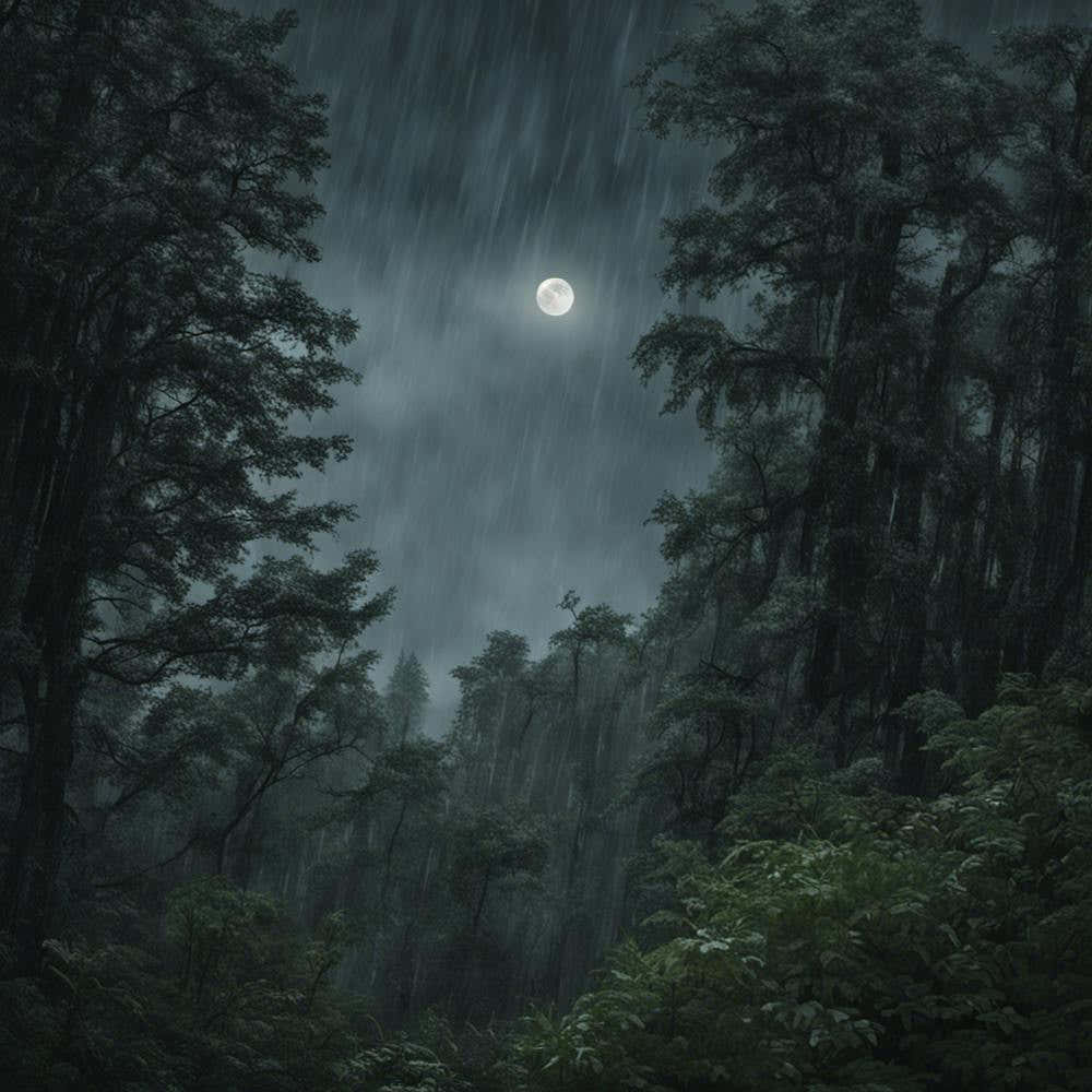 Full Moon In The Forest 1