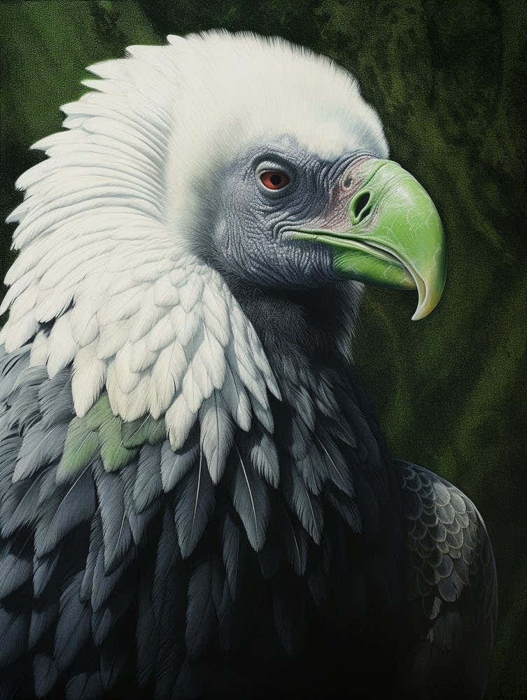 Ohara Koson Inspired Bird Painting Vulture 1