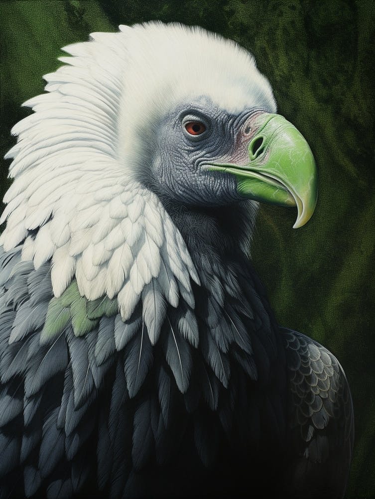 Ohara Koson Inspired Bird Painting Vulture 1