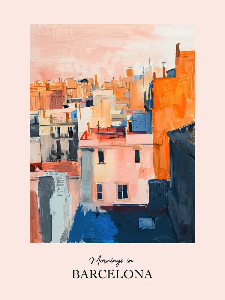 Mornings In Barcelona Rooftops Morning Skyline 3