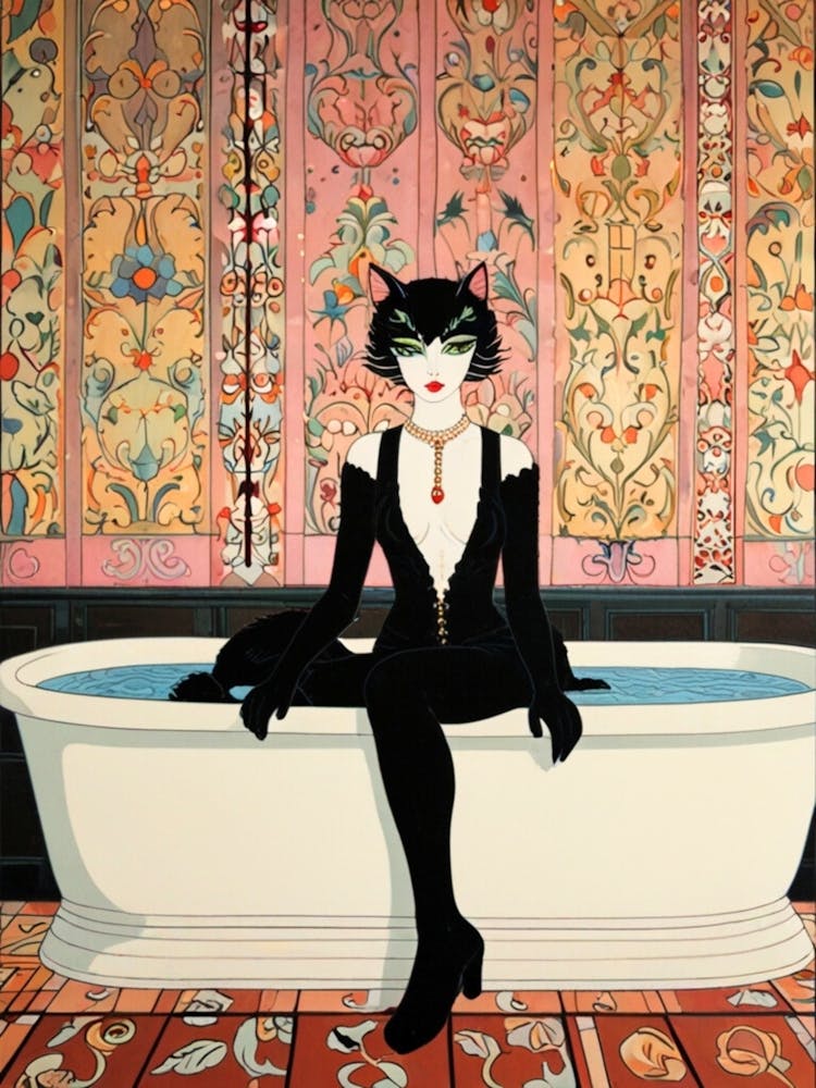Cat In The Bath 1