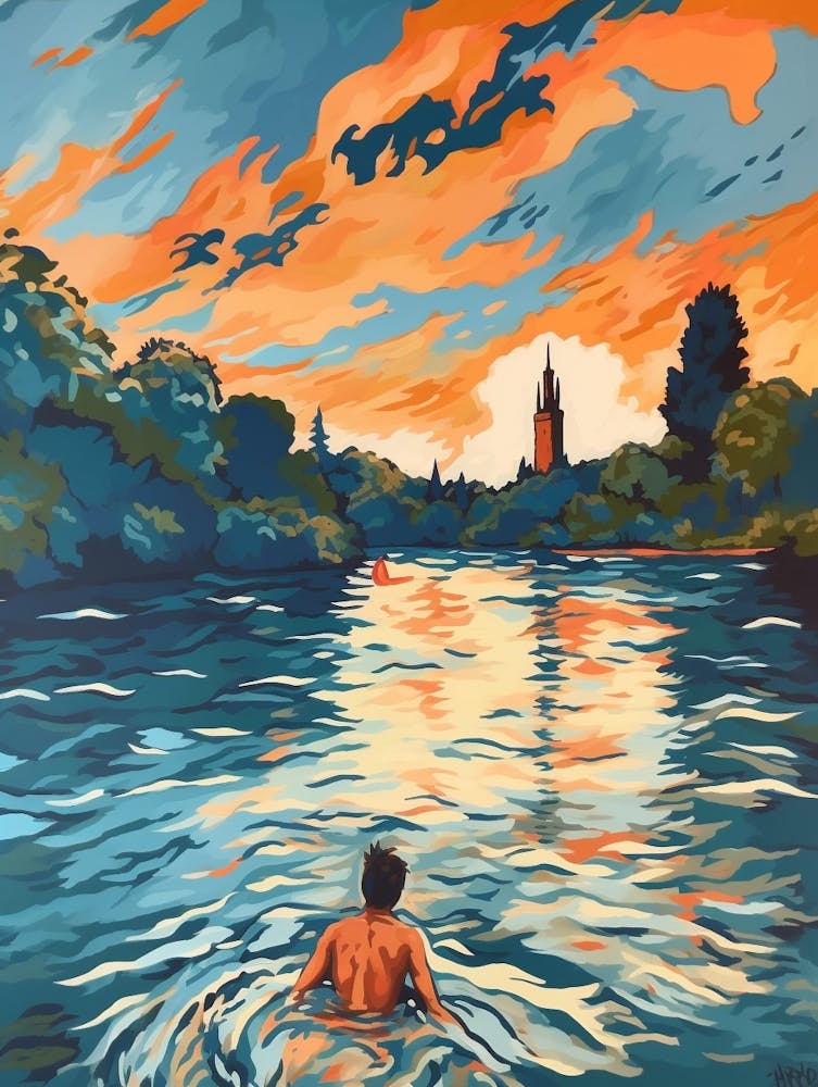 Wild Swimming At River Thames Oxfordshire 2