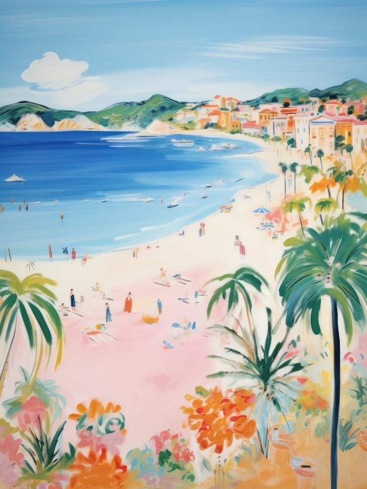 Porto Cervo, Sardinia   Italy Beach Club Lido Watercolour 1