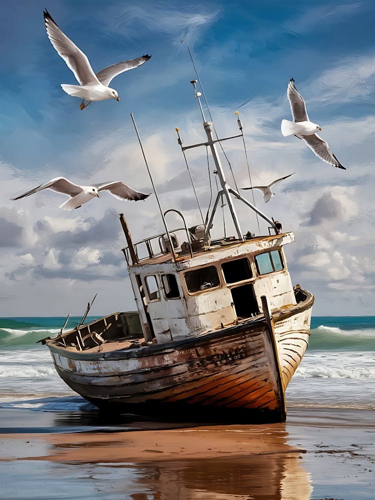 Old Boat On The Beach