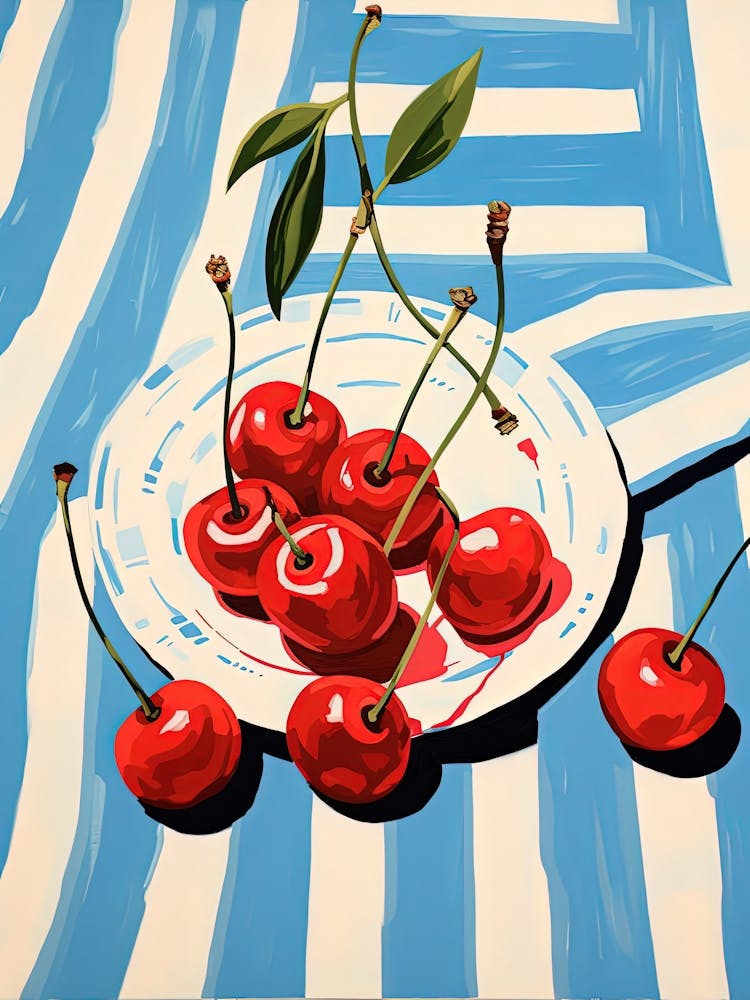 Cherries Fruit Summer Illustration 4