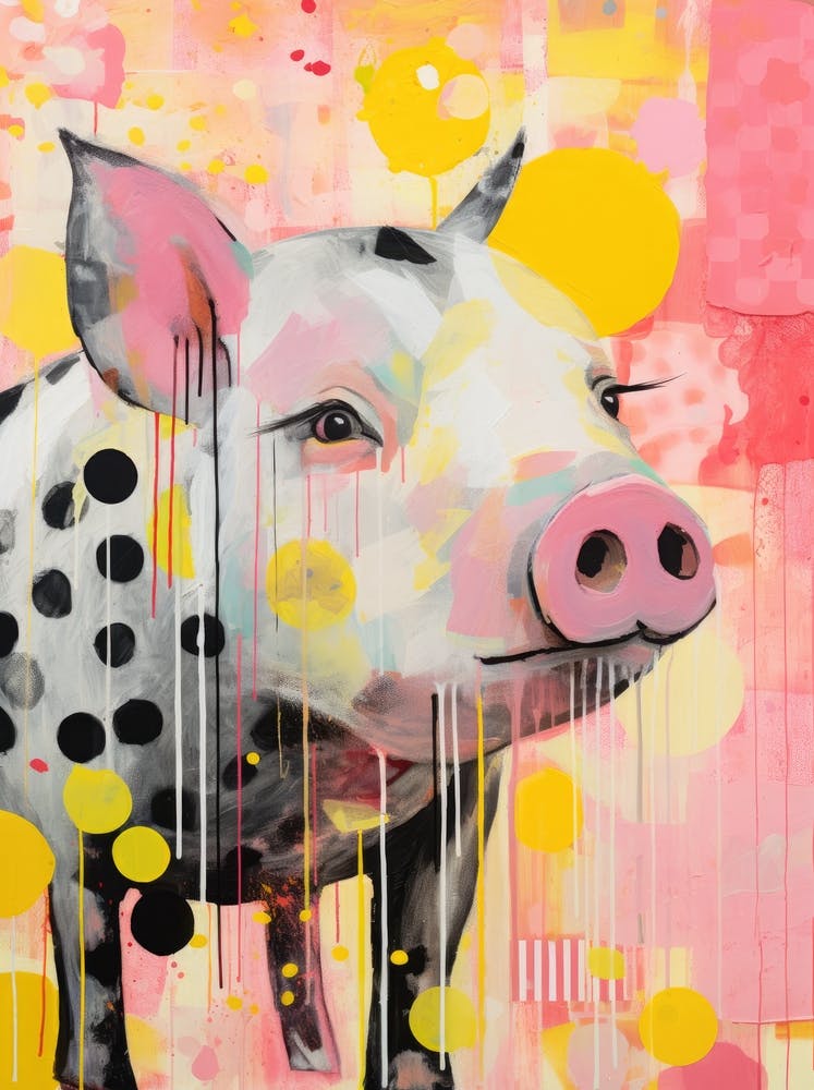 Pig - Yellow and Pink