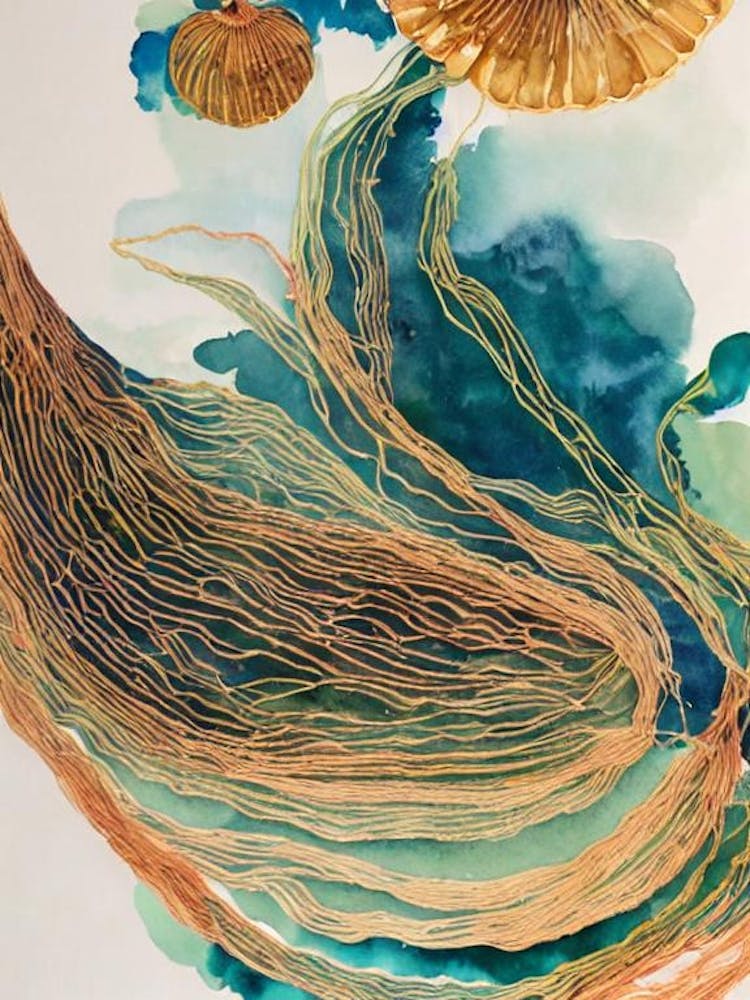 Sea Nettle Vintage Graphic Watercolour