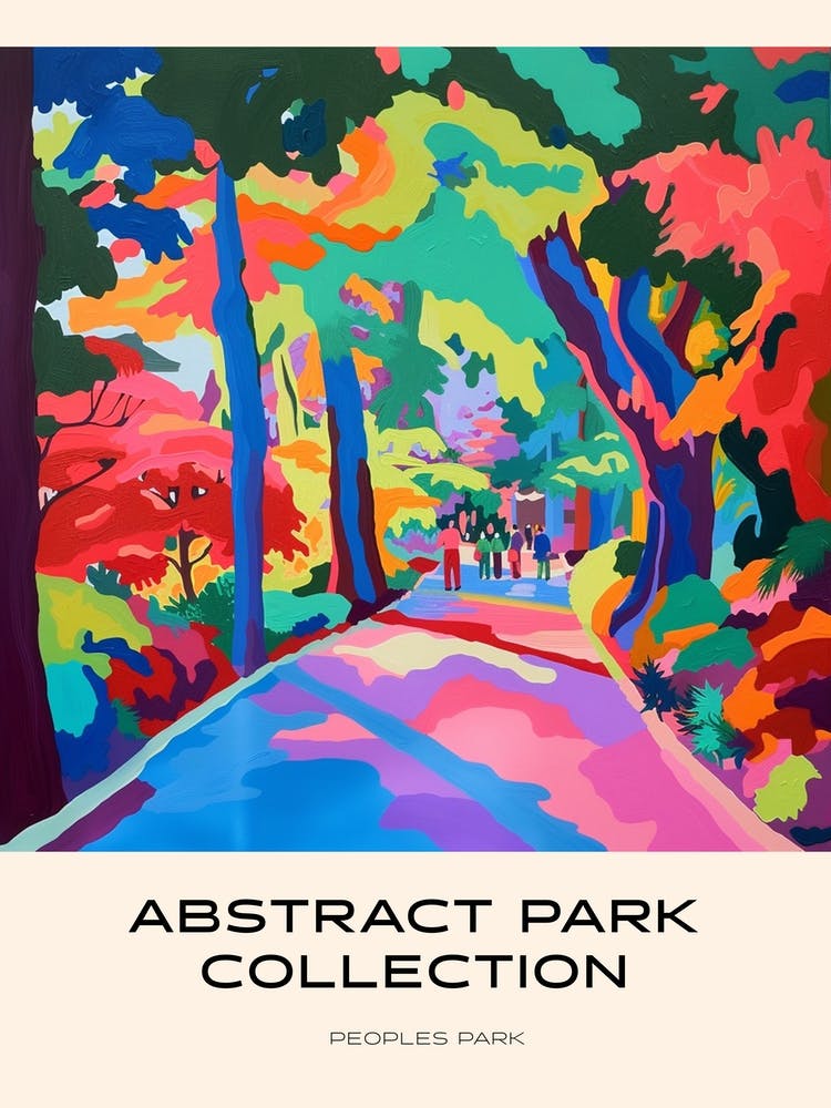Abstract Park Collection Poster Peoples Park Shanghai China 1