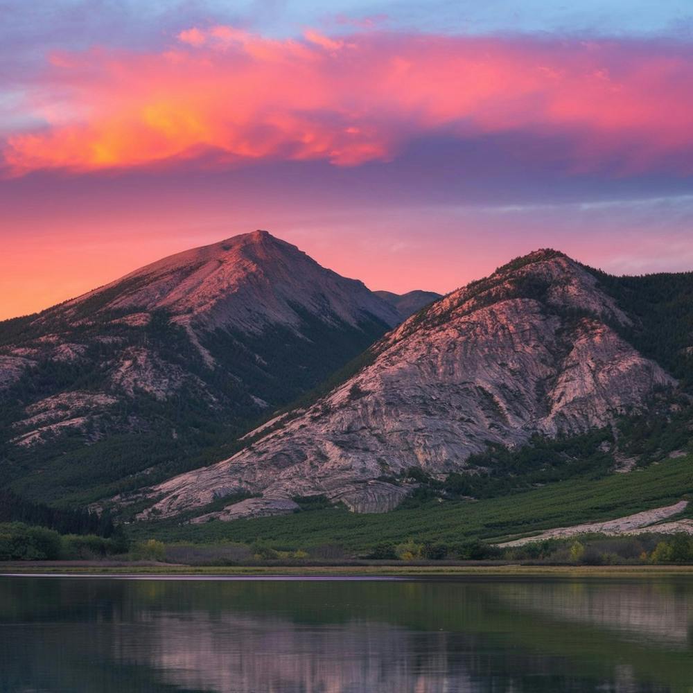 Mountain sunset