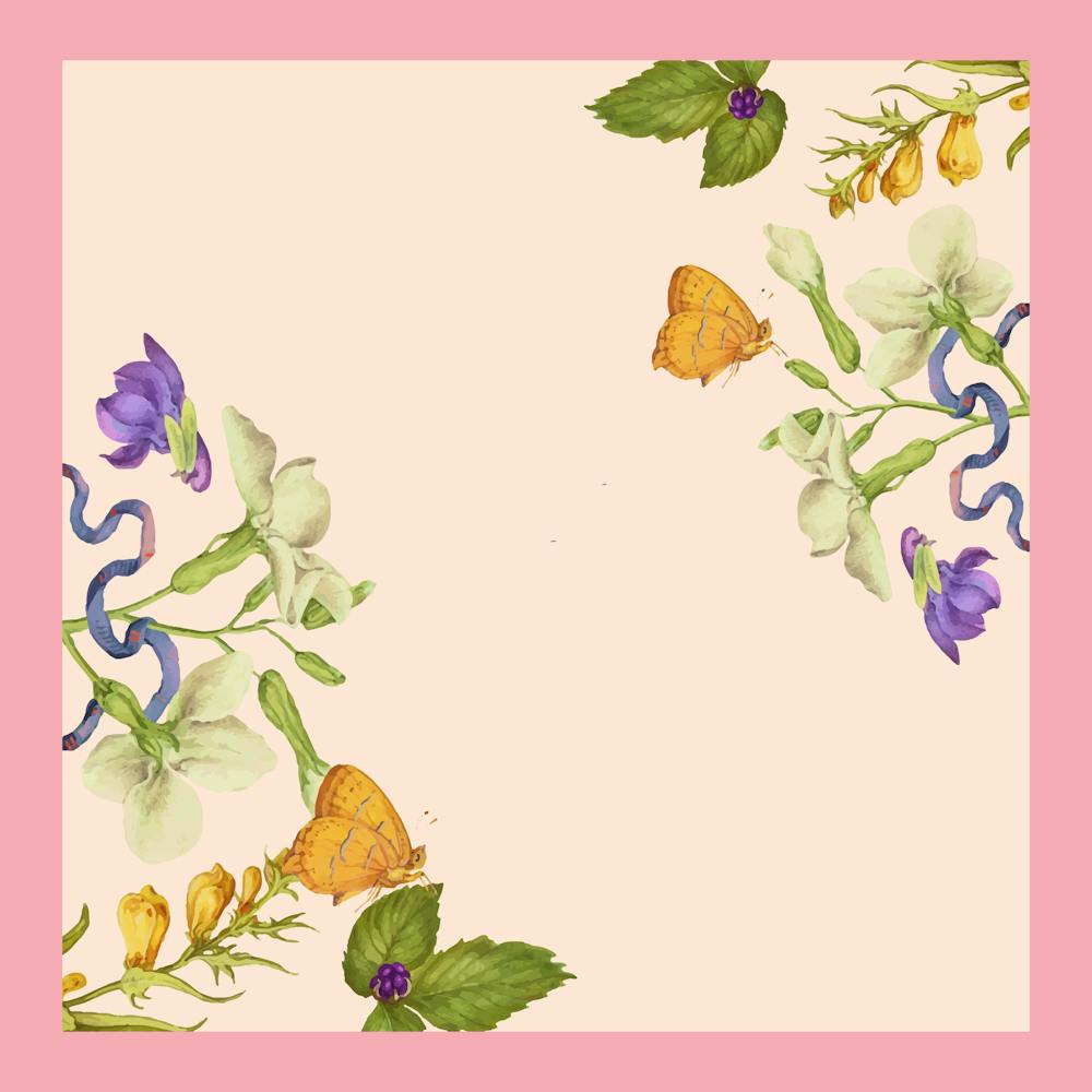Watercolor Butterflies On A Pink Background