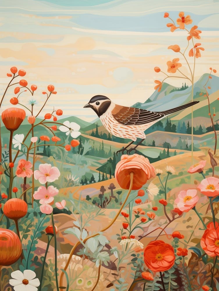 House Sparrow 3 Detailed Bird Painting