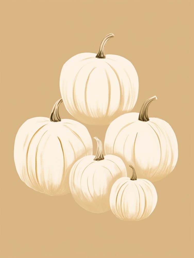 Neutral Scandi Pumpkin Illustration 2
