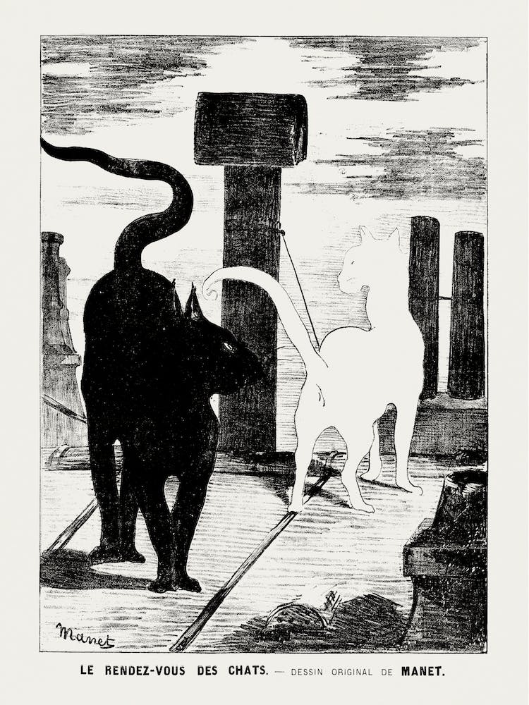 The Cats Rendezvous; Edouard Manet
