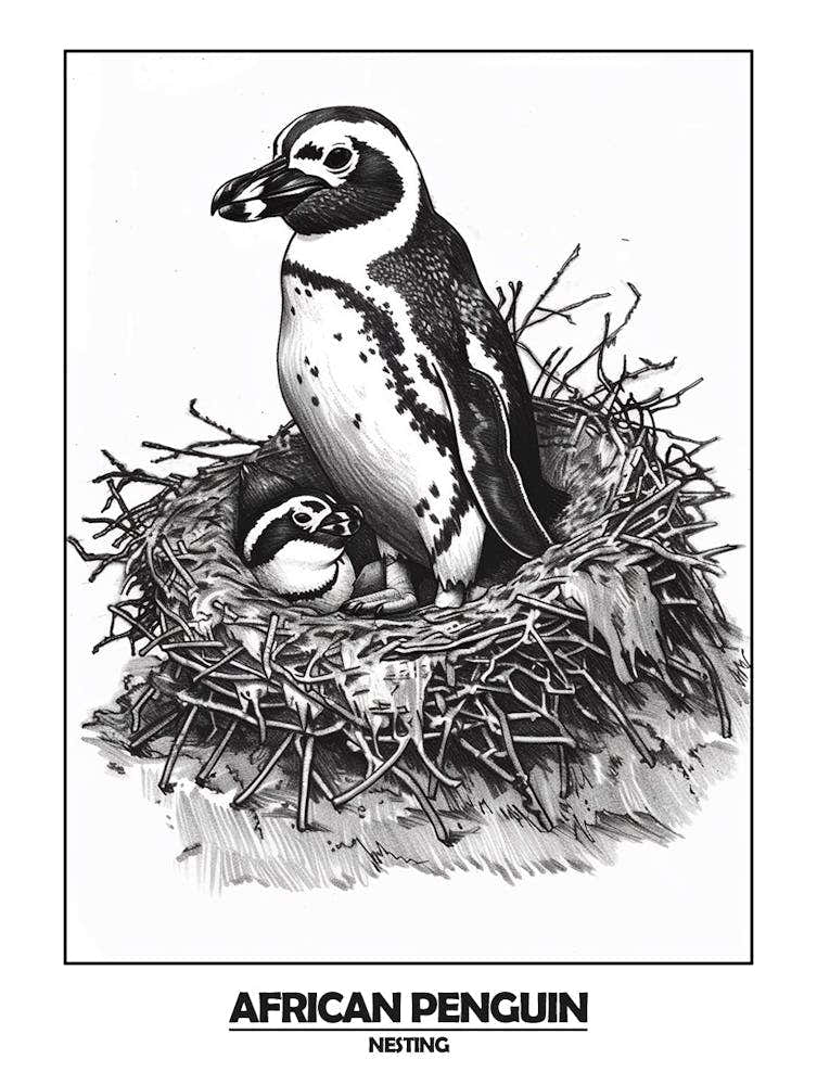 Penguin Nesting Poster 2