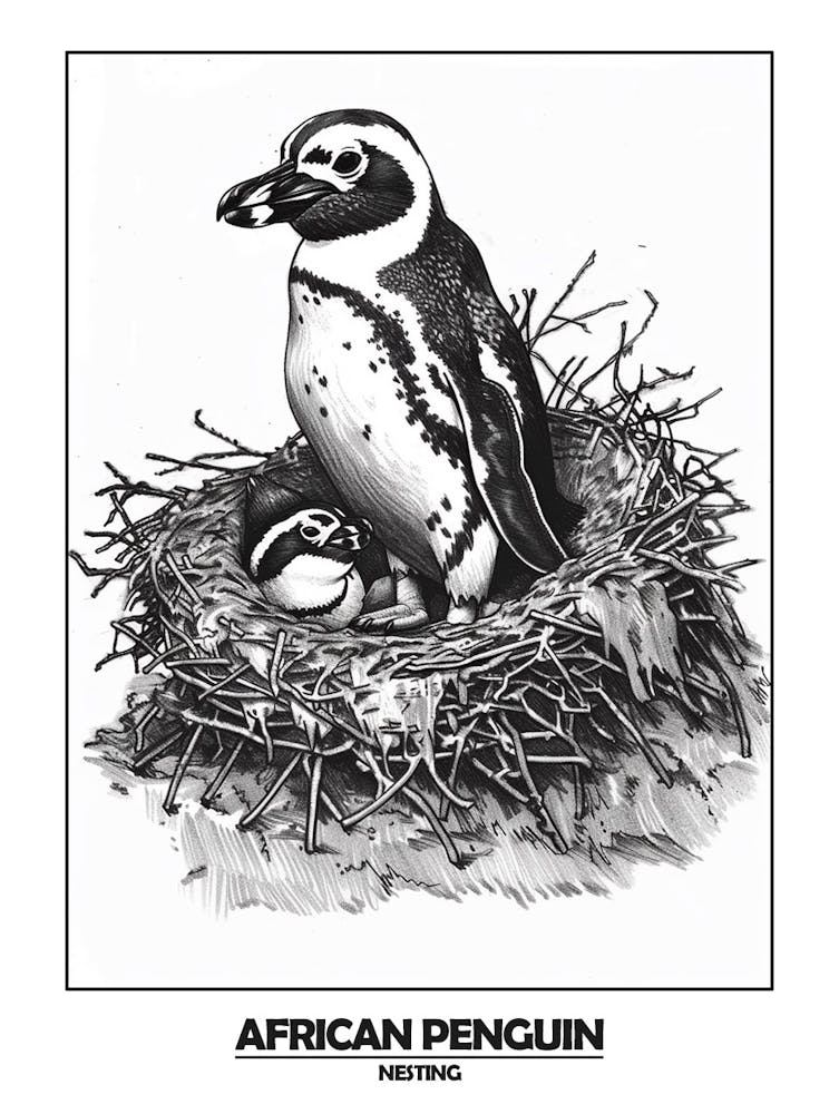 Penguin Nesting Poster 2