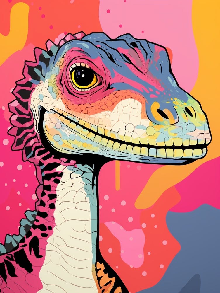 Colourful Dinosaur Dromaeosaurus 3