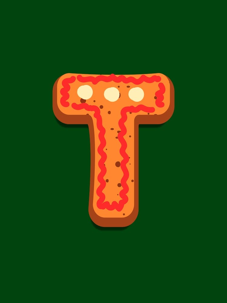 Gingerbread Christmas Letters Living Room Holiday Display Green 20