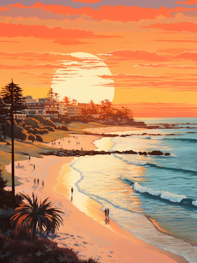 Sunkissed Painting Of Cottesloe Beach Australia 1