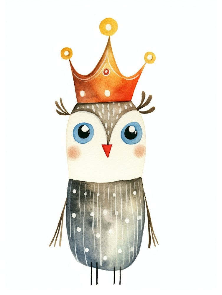 Little Owl 1 Wearing A Crown