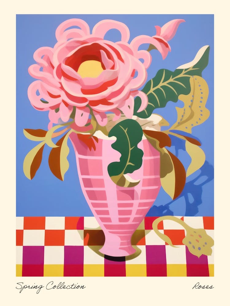 Spring Collection Roses Flower Vase 2