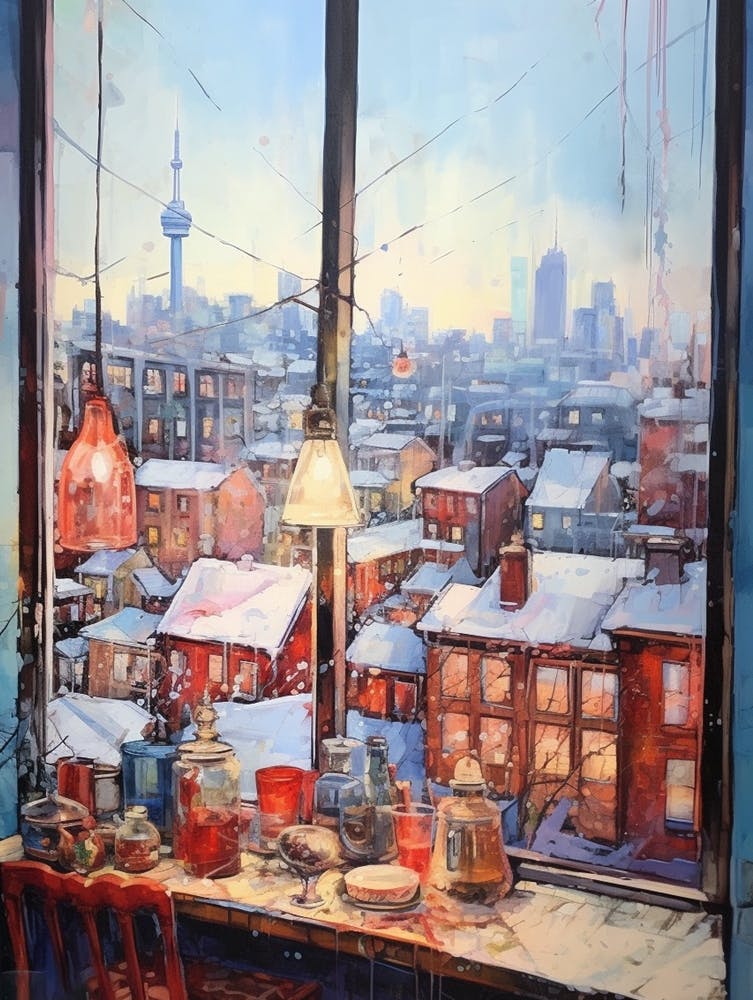 Winter Cityscape Toronto Canada 2