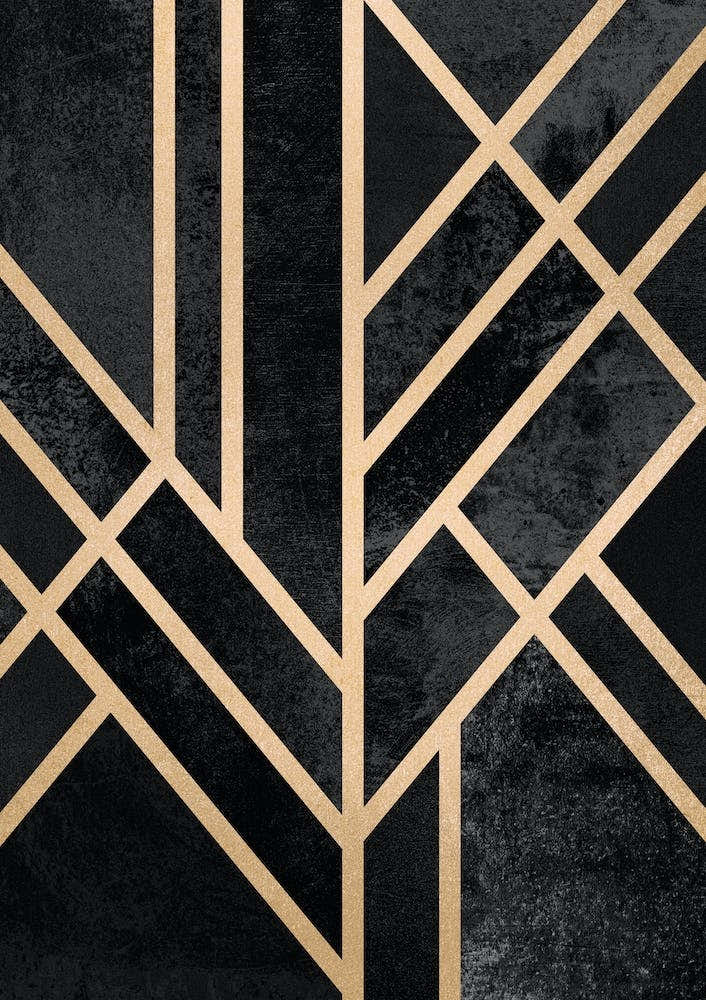 Art Deco Geometry Black