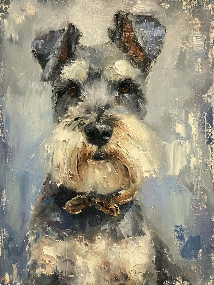Miniature Schnauzer Acrylic Painting 5