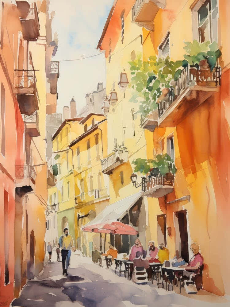 Parma, Italy Watercolour Streets 1