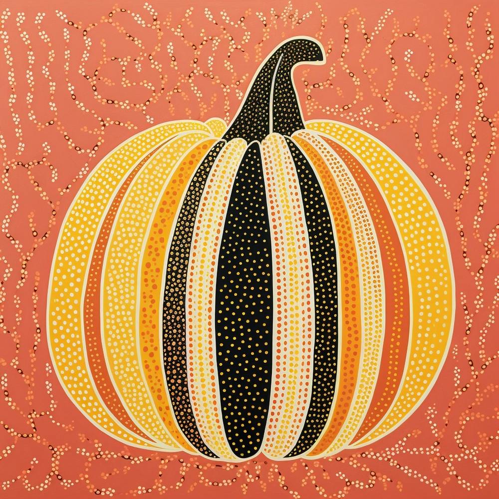 Yayoi Kusama Inspired Pumpkin Pink And Orange 12
