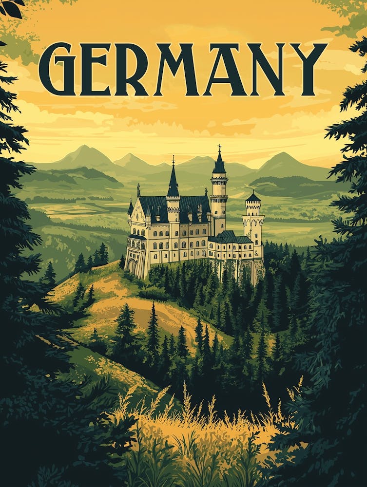 Travel Poster Of Germany