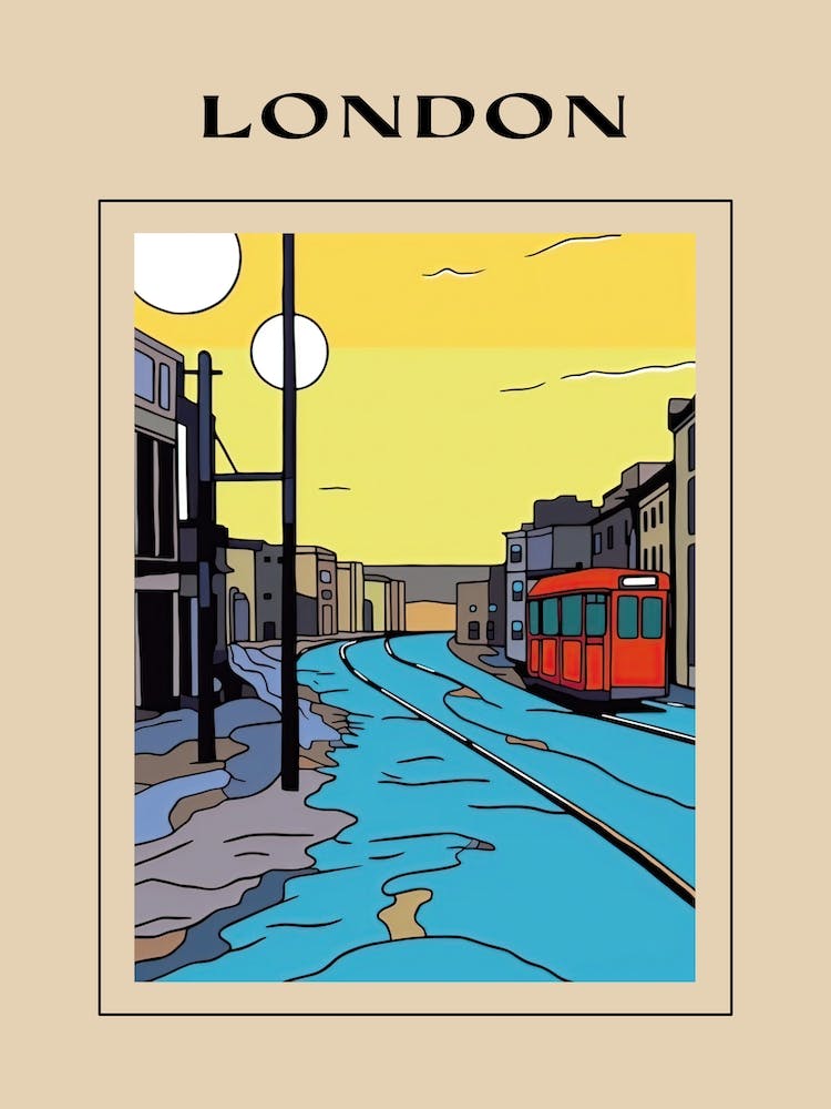 Minimal Design Style Of London, United Kingdom 4 Poster