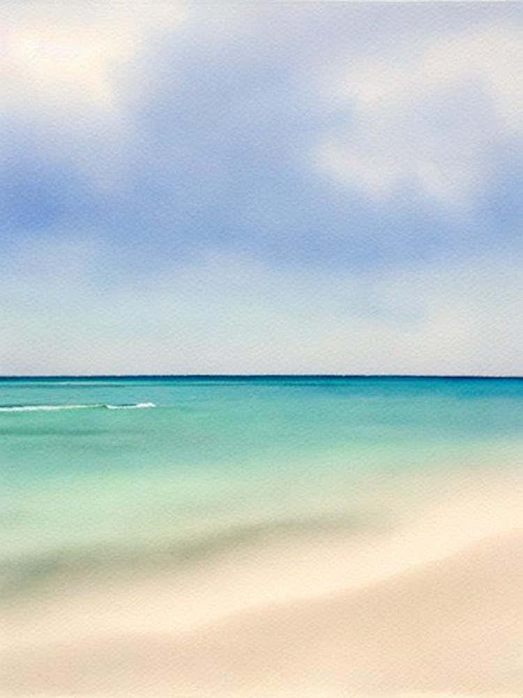 Grace Bay Beach 2, Turks And Caicos Watercolour