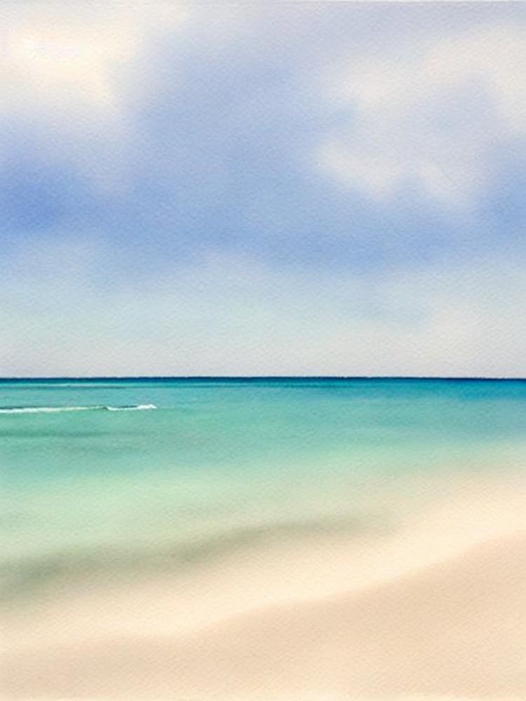 Grace Bay Beach 2, Turks And Caicos Watercolour
