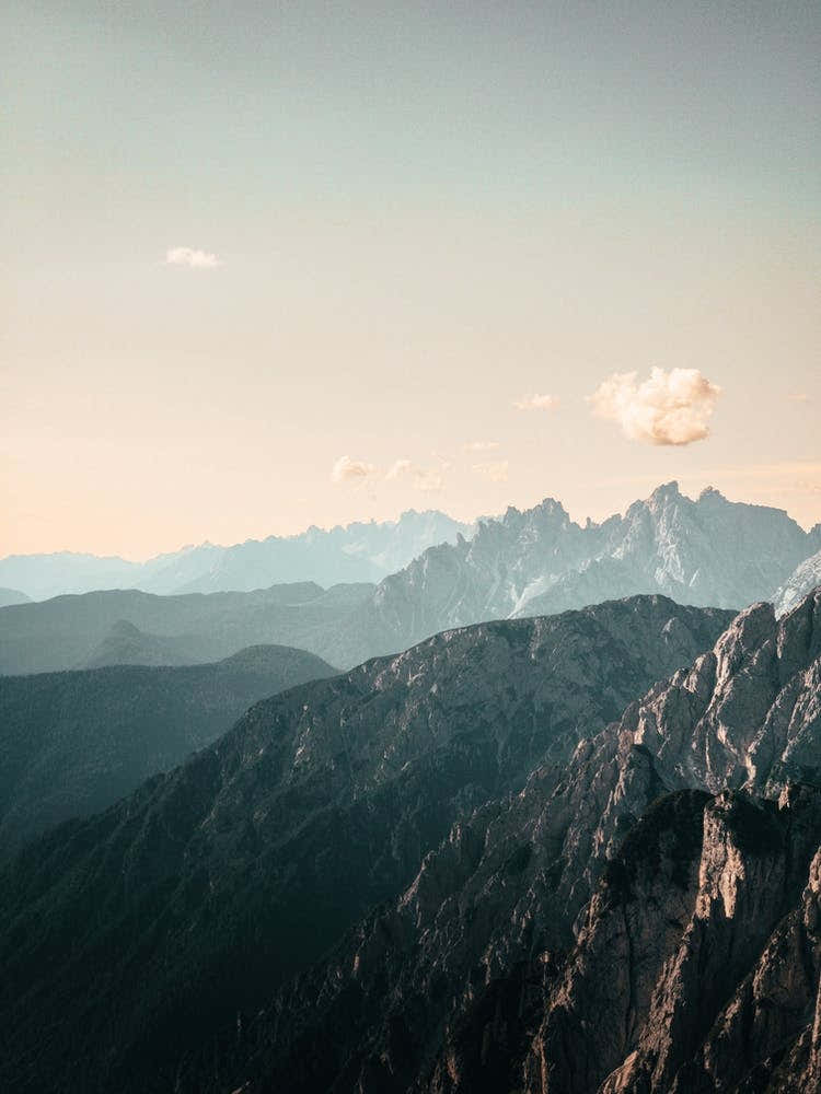 Mountain Range At Sunset 1