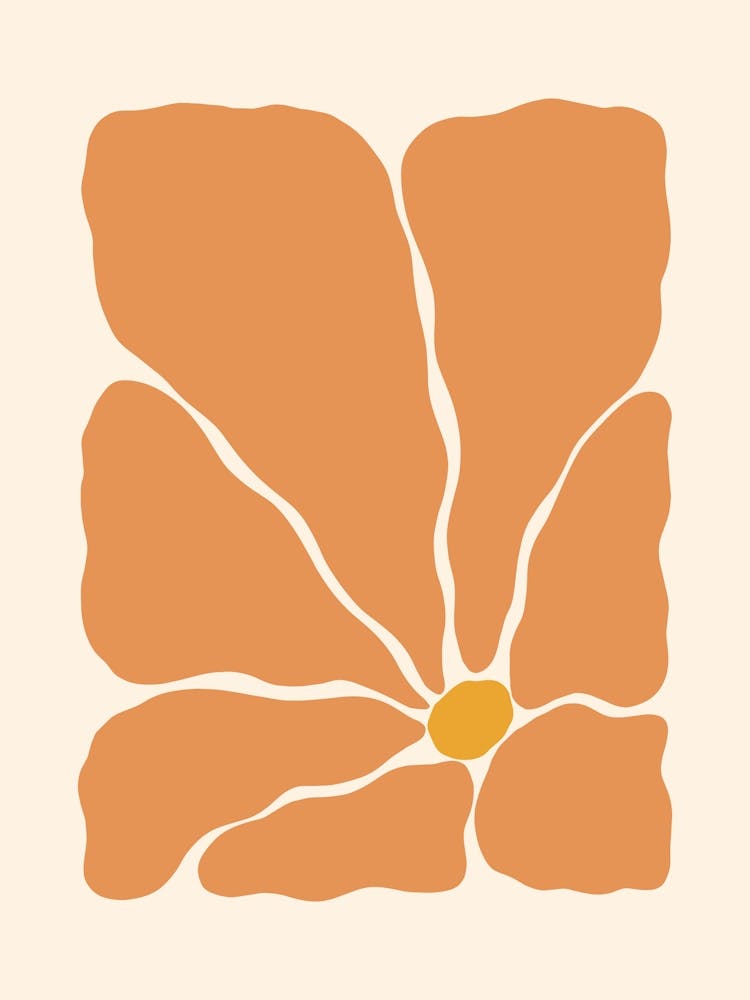 Abstract Flower 02 - Orange