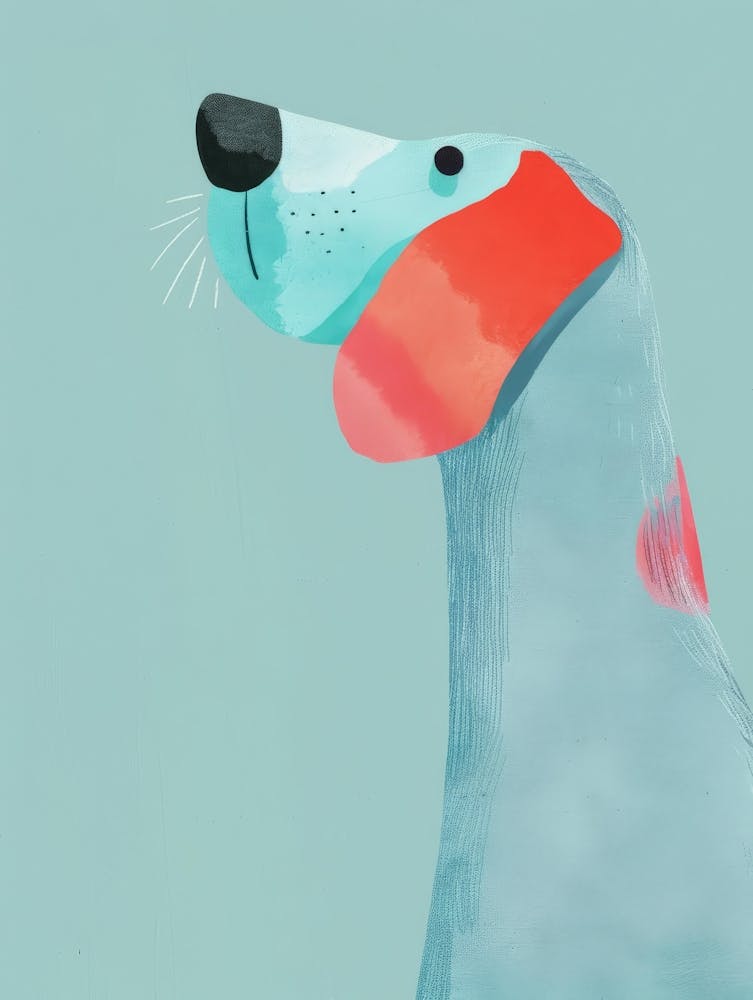 Dog With Red Nose