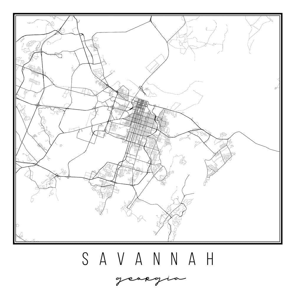 Savannah Georgia Street Map