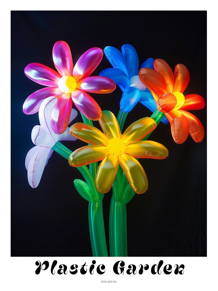 Bright Inflatable Flowers Poster Edelweiss 3