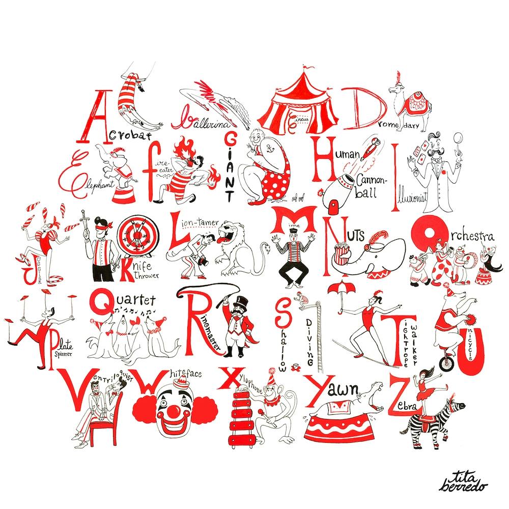 Circus Alphabet Square