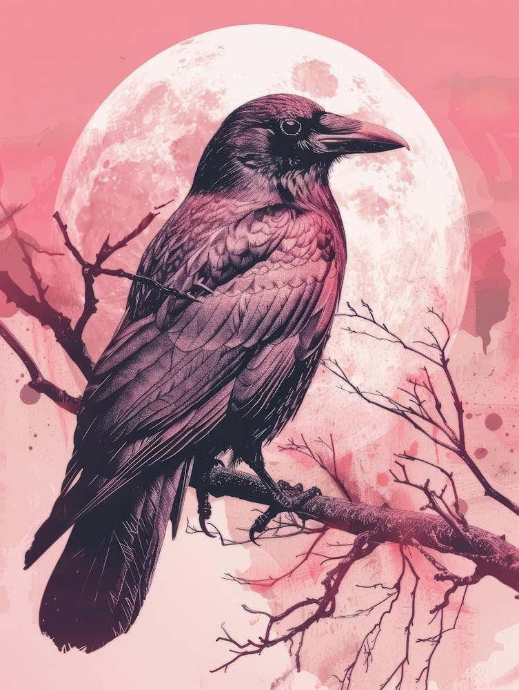 Raven On A Branch