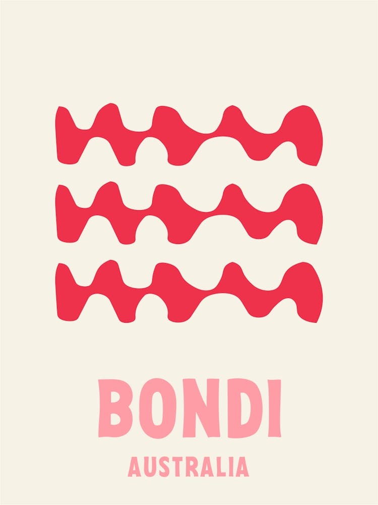 Bondi Beach, Australia, Graphic Style Poster 5