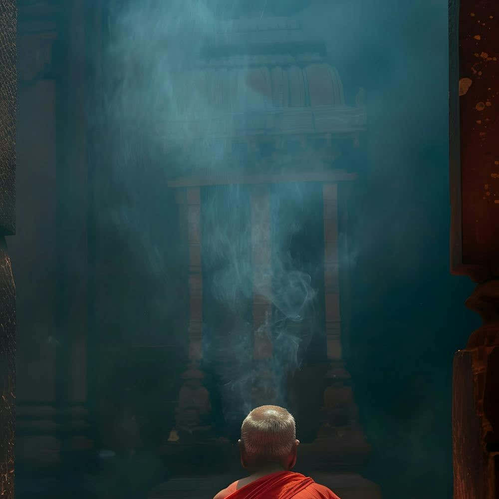 Buddhist Monk Praying 1