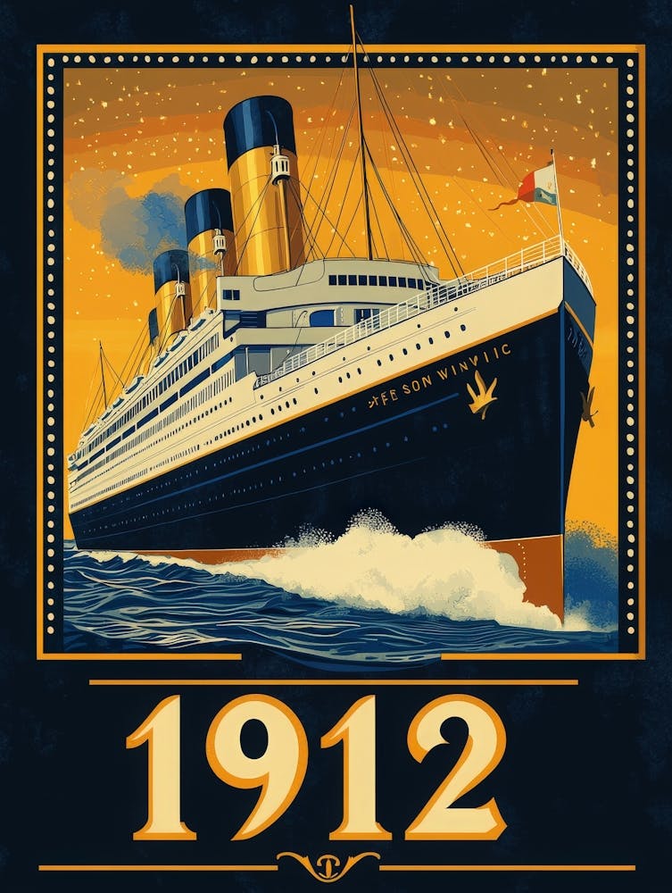 Aihrgdesign A Vintage Travel Poster For The Maiden Voyage Of