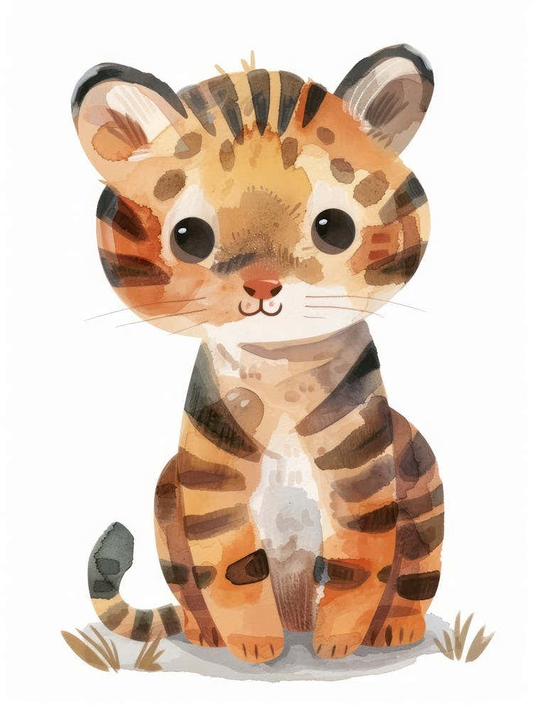 Charming Nursery Kids Animals Tiger 1