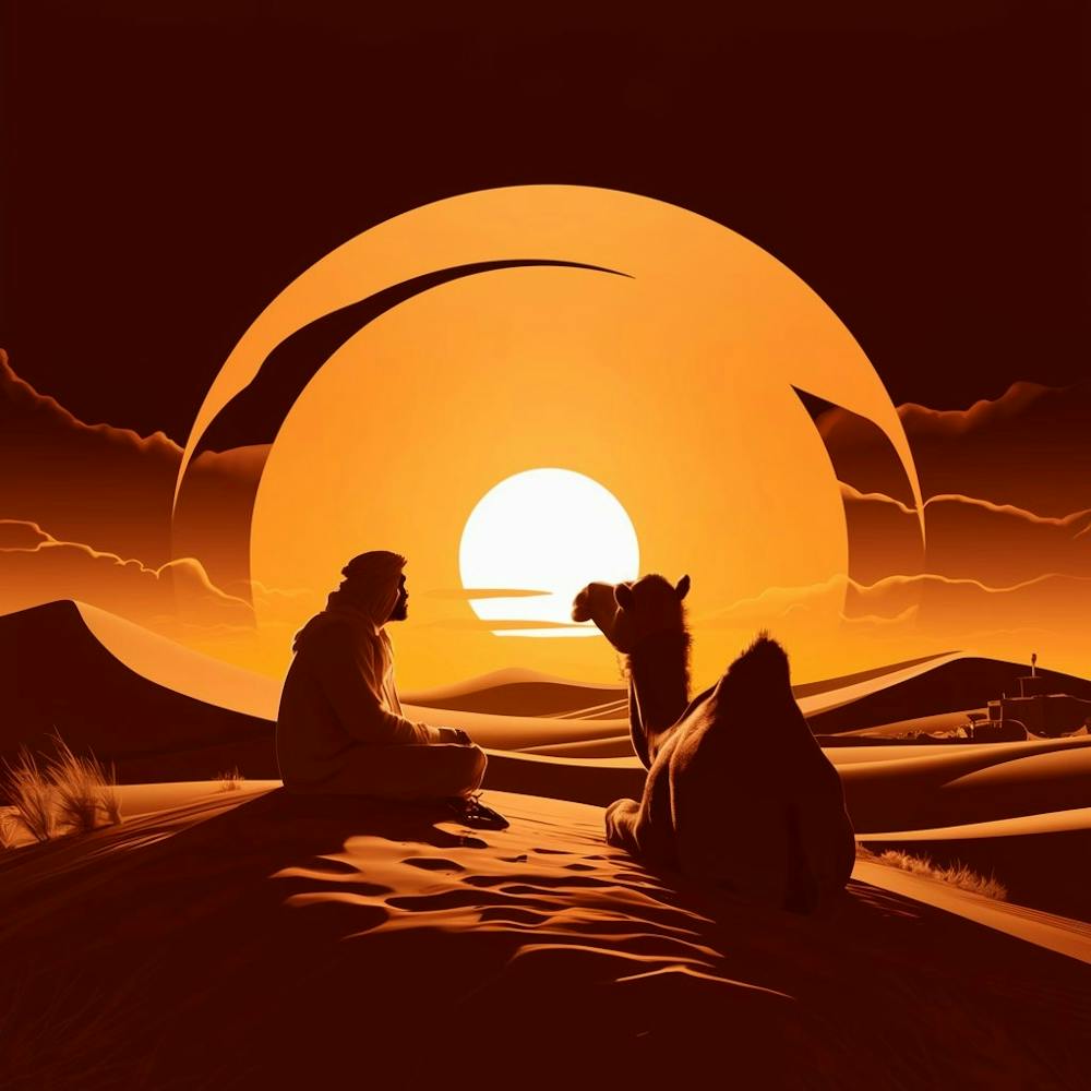 Camel In The Desert