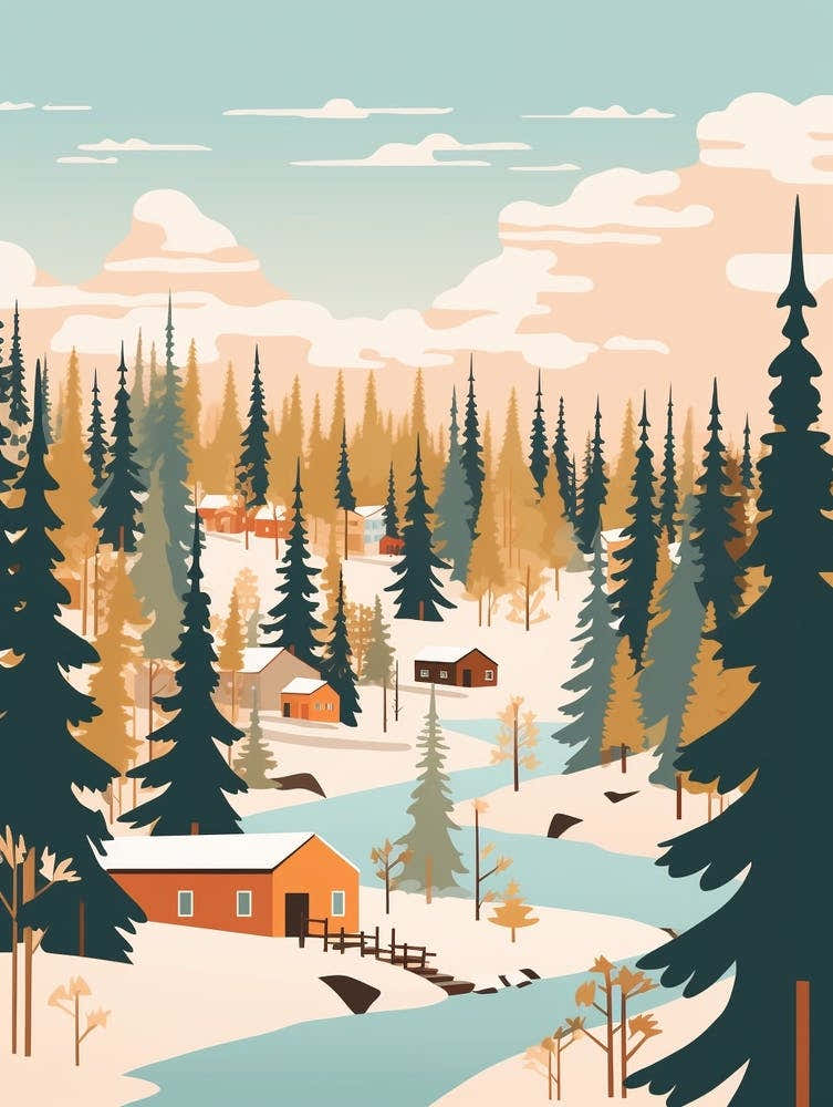 Finland 5 Travel Illustration