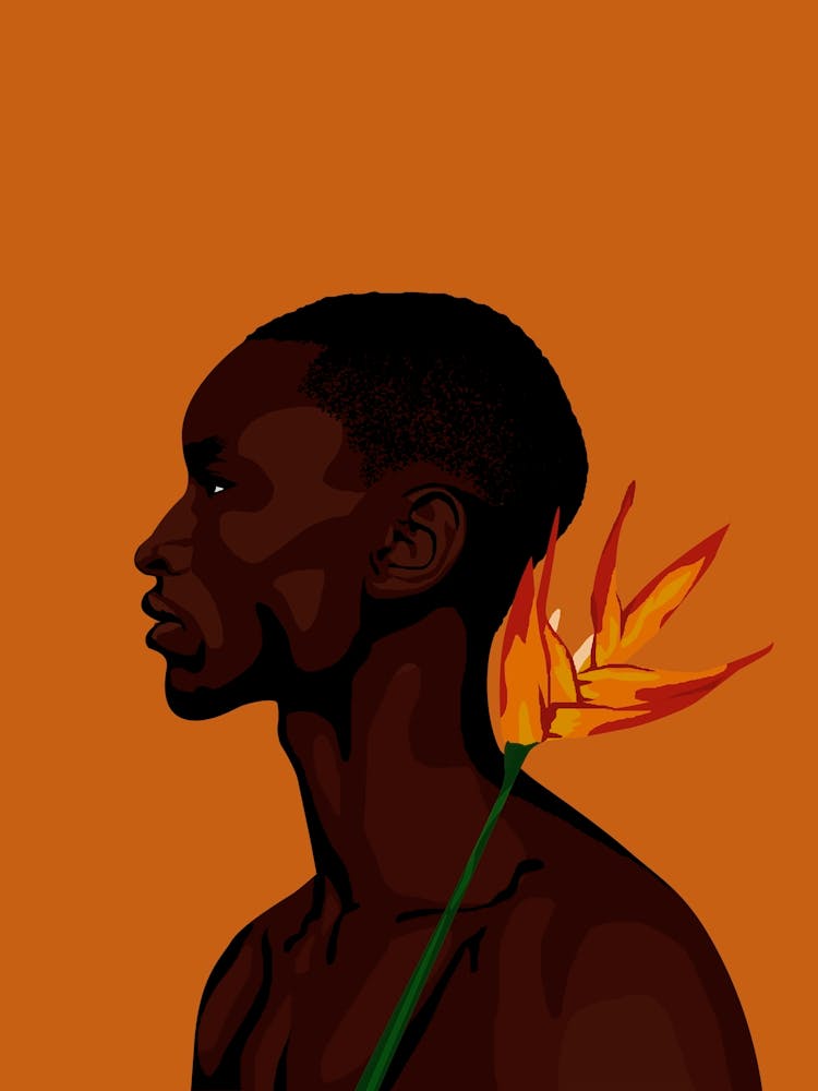 Black Man With Flower